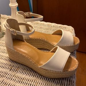 White Cork Sandals